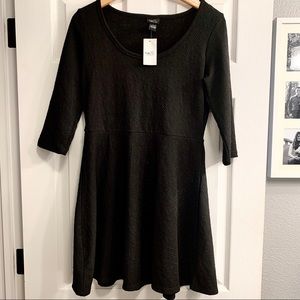 Little Black Mini 3/4 Sleeve Dress